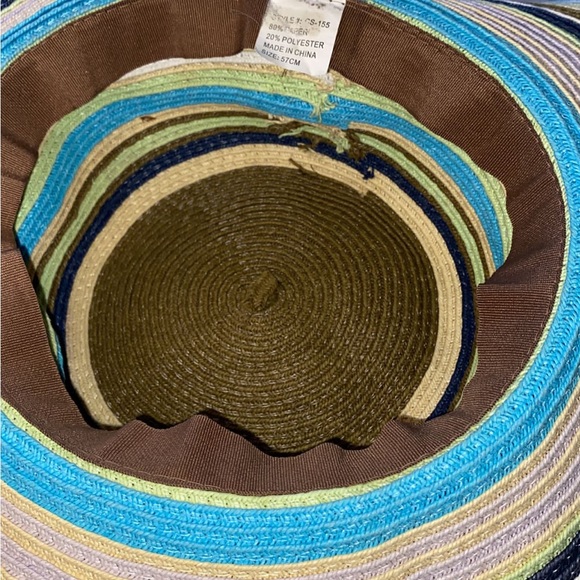 Multicolor floppy straw hat - Picture 5 of 5